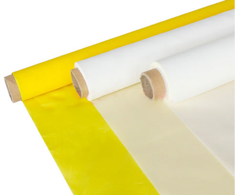 Maglia gialla bianca 136cm di serigrafia del poliestere da 365 micron